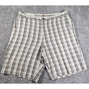 Tommy Bahama Paradise Nation Chino Shorts Men's 38 Silk Linen Multicolor Plaid